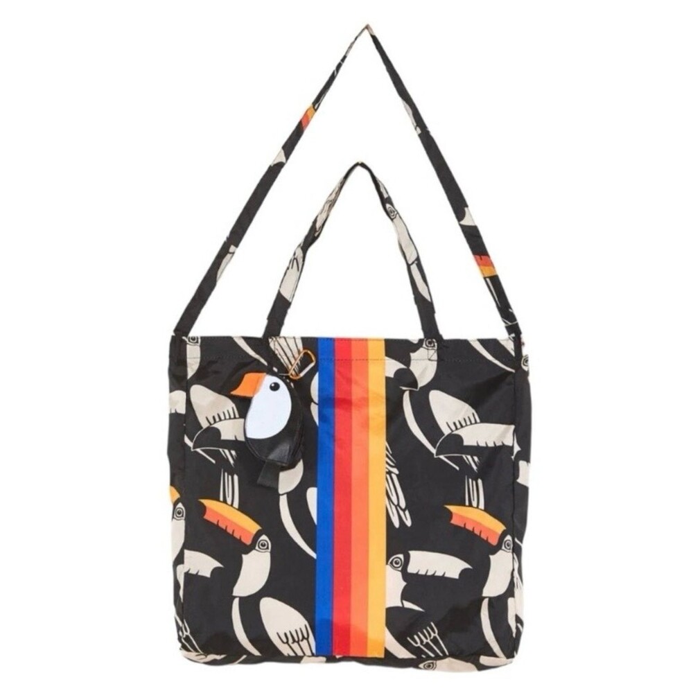 NEW FARM Rio Toucan Fruit Bag Foldable Tote w/ Detachable Carrying Case Pouch